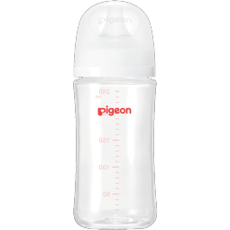 贝亲（Pigeon）新生婴儿 防胀气宽口径玻璃奶瓶 240ml AA188 L号 6个月+