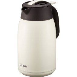 虎牌（TIGER）大容量双层不锈钢  珍珠白色1.6L 真空轻便家用热水瓶 PWM-B160CA