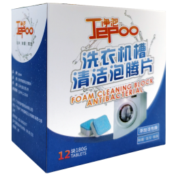 Jepoo洗衣机槽清洗剂泡腾清洁片除菌除霉除味泡腾片块去污渍神器 12片 3盒