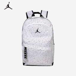 NIKE JORDAN 耐克AJ双肩背包大学生电脑包男女大容量书包 白色/白色/黑色 8/20(49x30x17cm)