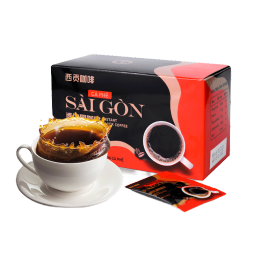 西贡(SAIGON) 黑咖啡无蔗糖添加特浓健身咖啡低脂速溶美式咖啡粉盒装 黑咖啡2g*30杯(效期至27年2月)