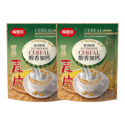 福事多醇香加钙营养麦片500g/25包早餐即食冲饮小袋装 醇香加钙营养麦片500g 2袋