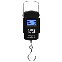 手提秤弹簧秤钓鱼秤50kg便携式家用快递秤行李秤小型挂钩买菜行李秤钓鱼秤手钩称大把手小吊秤 50kg手提电子秤
