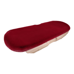 汽车坐垫冬季毛绒羊毛坐垫车垫保暖加厚屁垫通用单片靠背座垫 酒红色 (热销 )座垫三件套-超厚超软