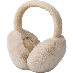音享帝 UMUSICVAN正品新款冬季头戴蓝牙耳机毛绒耳罩无线耳机耳麦骑行通勤跑步游戏运动保暖手机通用 保暖时尚耳罩|米色 |无蓝牙 