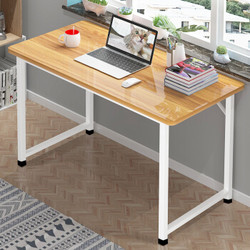 京东PLUS会员：家乐铭品 L144-L 钢木台式办公桌 100*48*73.5cm