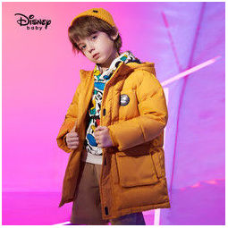 大额神券：Disney baby 迪士尼 男童中长款工装羽绒服