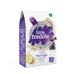 LittleFreddie 小皮 蓝莓香蕉多种谷物米粉 7+月龄适用 160g *2件