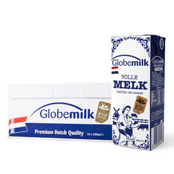 Globemilk 荷高 全脂纯牛奶 200ml 24盒 *3件
