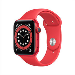 百亿补贴：Apple 苹果 Watch Series 6 智能手表 GPS款 44mm 红色运动表带