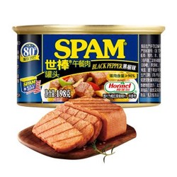 限地区：SPAM 世棒 午餐肉罐头 黑椒口味 198g *24件