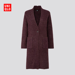 限尺码：UNIQLO 优衣库 420514 女士羊毛混纺大衣