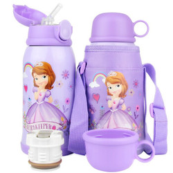 京东PLUS会员：Disney 迪士尼 双盖儿童水杯保温杯 600ML 送杯套 +凑单品