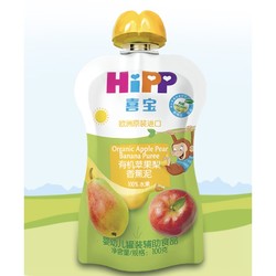 天猫U先：HiPP 喜宝 有机苹果梨香蕉果泥吸吸袋100g