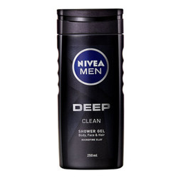 NIVEA 妮维雅 男士深黑DEEP矿泥醒体沐浴露 250ml *6件