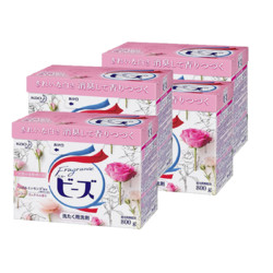 12.12预售：KAO花王 天然柔顺剂洗衣粉 玫瑰果香 800克 4件装