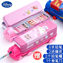 Disney 迪士尼 E29175A5 大容量火车头铅笔盒 送文具10件套
