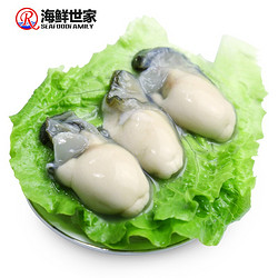 海鲜世家 韩国冷冻进口生蚝肉（牡蛎肉） 500g 22-27只 袋装