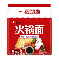 学生党、再降价：NONGSHIM 农心 火锅面 （无料包）五连包 100g*5包