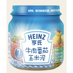 疯狂星期三：Heinz 亨氏 宝宝辅食 牛肉番茄玉米泥6瓶装
