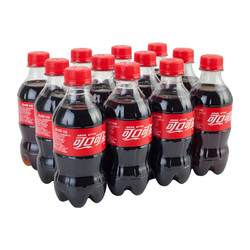 PLUS会员： Coca-Cola可口可乐 碳酸饮料 300ML*12瓶