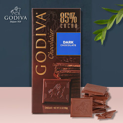 GODIVA 歌帝梵 巧克力85%可可黑巧克力排块 100g