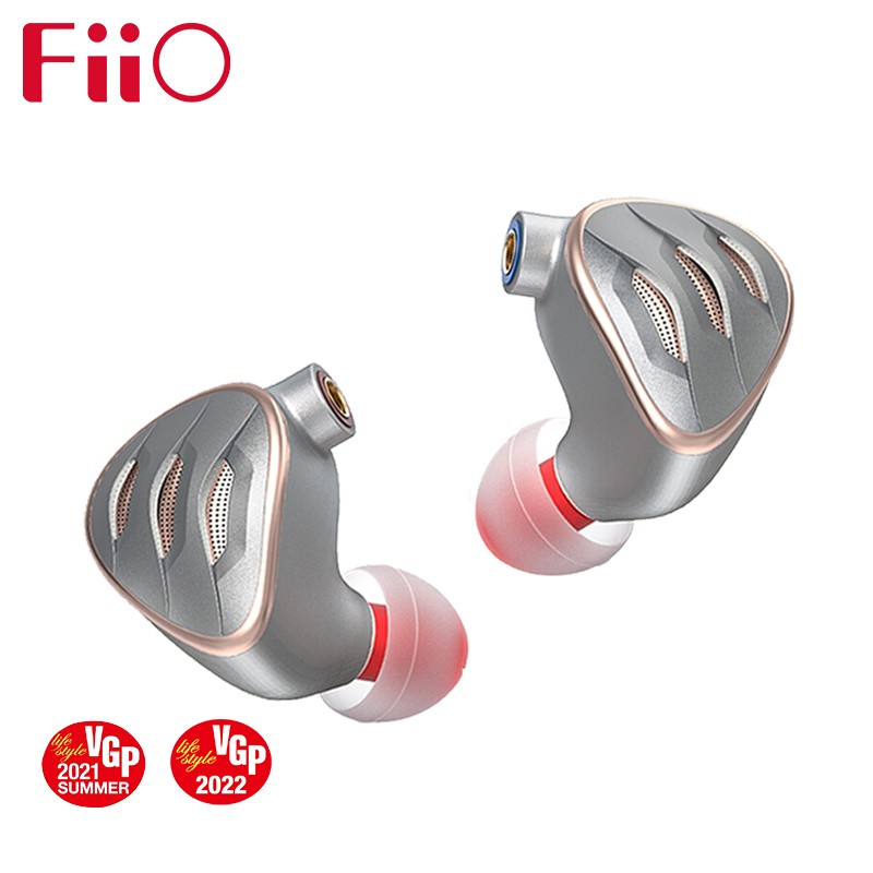 飞傲（FiiO） FH5s两圈两铁混合四单元重低音可换线发烧HIFI有线入耳式耳机 银色
