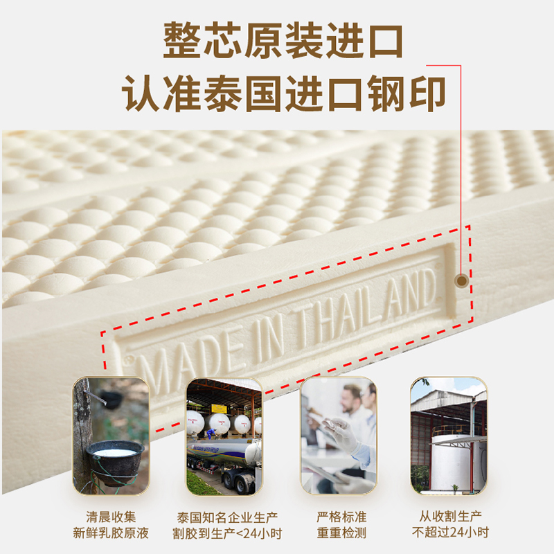 京东京造 森呼吸系列泰国进口天然乳胶床垫 93%天然乳胶泰国原产进口床褥子ECO认证一等品A类双人150*200*3cm