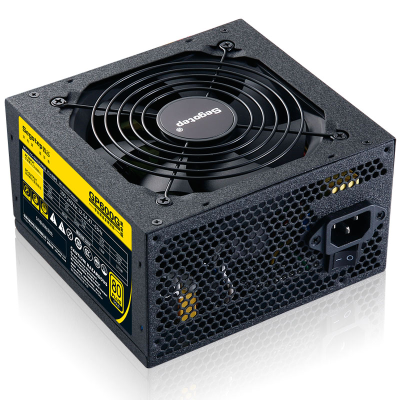 鑫谷（Segotep）额定500W GP600G黑金版电源（金牌认证/宽幅/背线/智能温控风扇/台式机电脑主机箱电源）