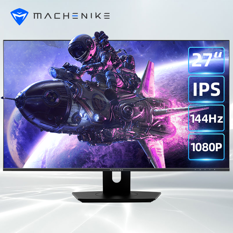 机械师 27英寸 游戏电竞显示器 IPS 144Hz 广色域99%sRGB 微边框电脑显示屏防蓝光快拆底座可壁挂 MK-144F27s