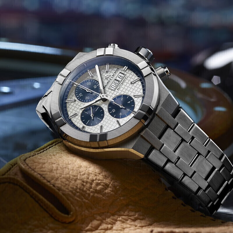 艾美（MAURICE LACROIX）瑞士手表AIKON系列机械男表防水多功能日历夜光腕表钢带 AI6038-SS002-131-1
