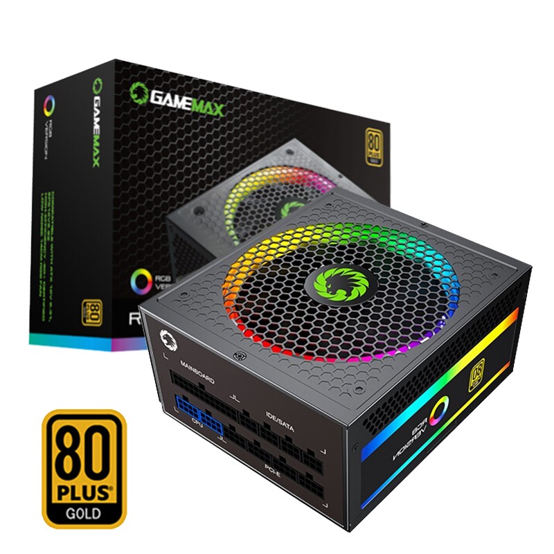 游戏帝国（GAMEMAX） RGB-750 SE 全模组电源(80金牌/14cm高风压/神光同步/3年质保）