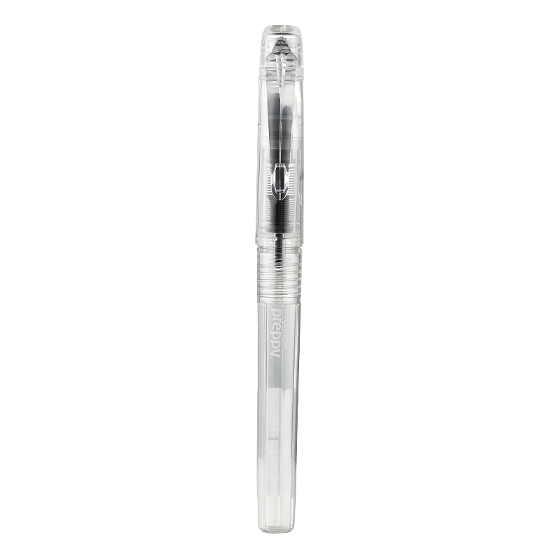 白金（PLATINUM）钢笔PSQC-400学生用灌墨全透明笔杆钢笔 细字F尖