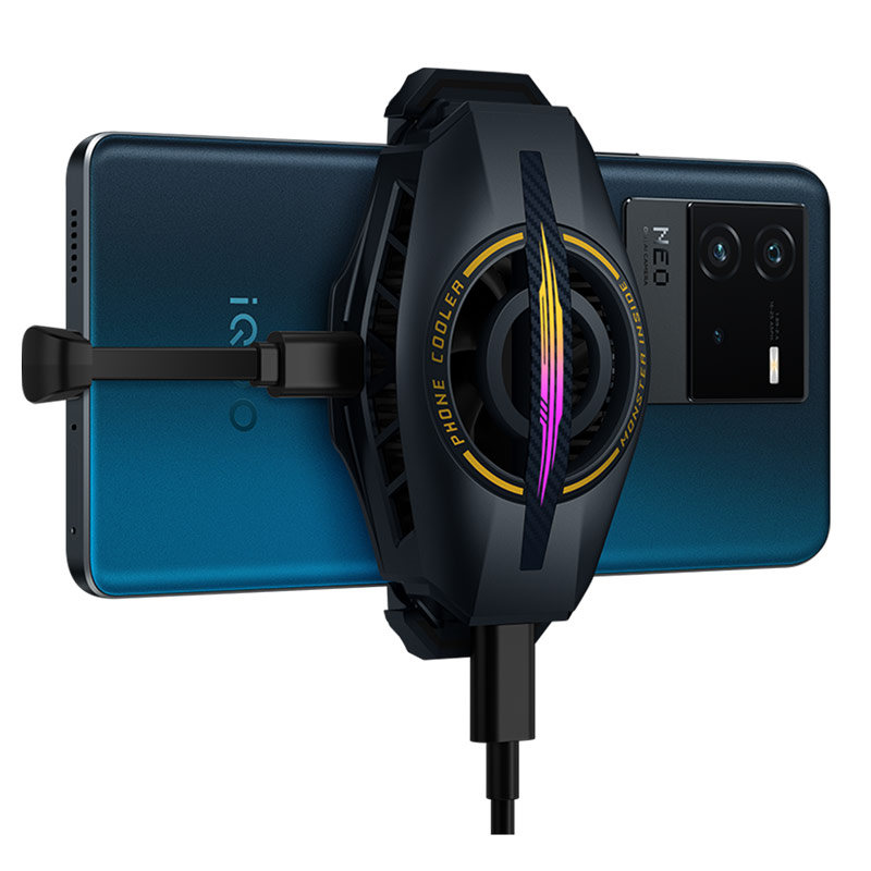 vivo iQOO极风散热背夹Pro 秒速制冷降温 Halo滑控灯效 支持手机充电 多尺寸机型通用