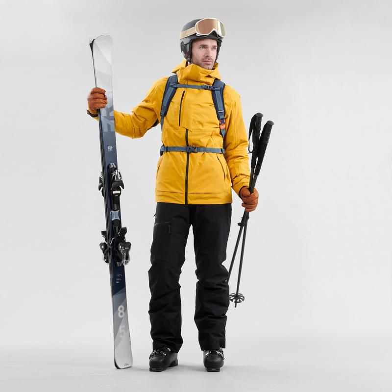迪卡侬滑雪服男单板双板防水防风保暖夹克WEDZE2 浅姜黄 男款 XL