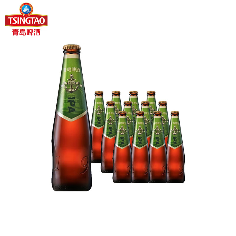 青岛啤酒（TsingTao）IPA印度淡色艾尔精酿啤酒 330ml*12瓶 整箱装