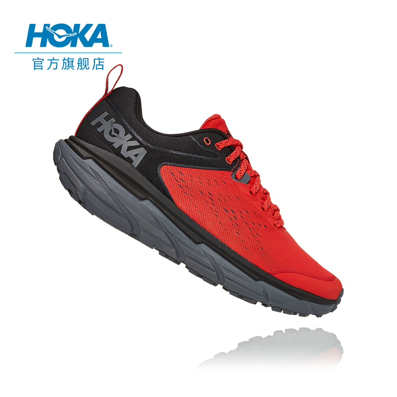 HOKA ONE ONE 男女鞋挑战者6越野跑步鞋Challenger ATR 6减震耐磨 假日红 / 黑色-男 44.5/285mm