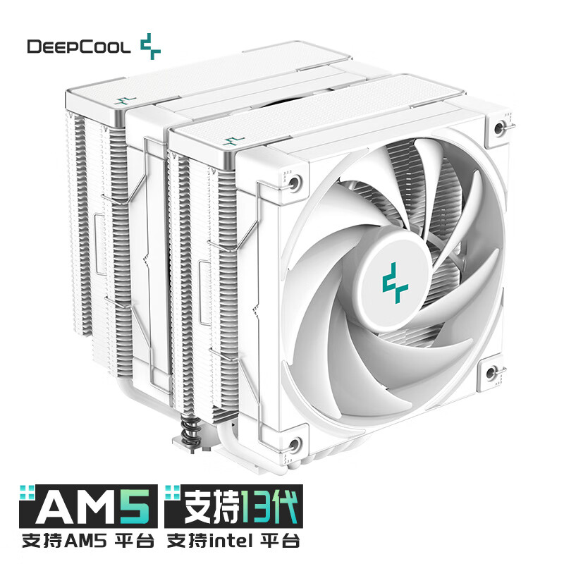 九州风神 （DEEPCOOL）冰立方620白 CPU风冷散热器（AK620/六热管/260W散热/FDB风扇/支持AM5）