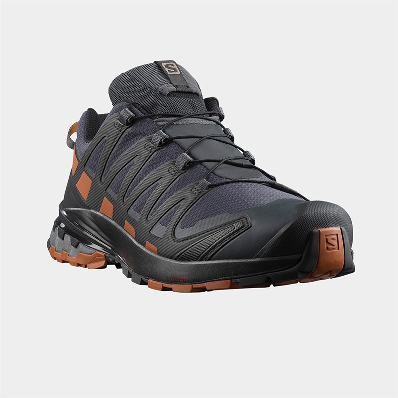 萨洛蒙（Salomon）男款 户外运动防水透气减震防护登山徒步鞋 XA PRO 3D v8 GTX 乌木色 409892 UK8.5(42 2/3)