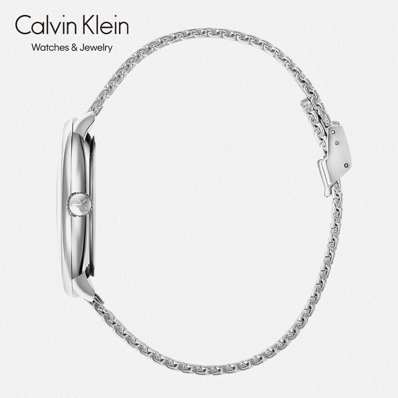 CK凯文克莱(Calvin Klein)High noon 正午系列 银色钢带深蓝表盘商务男表石英表 K8M2112N（表盘:40MM）