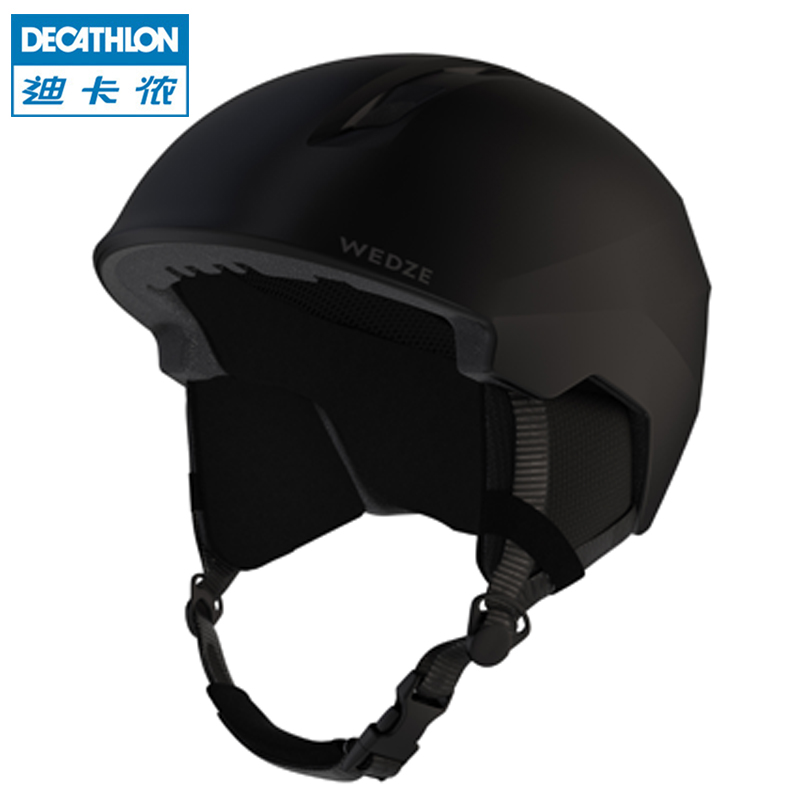 迪卡侬头盔滑雪运动保暖透气成人男女专业单板双板头盔WEDZE1 黑色 L