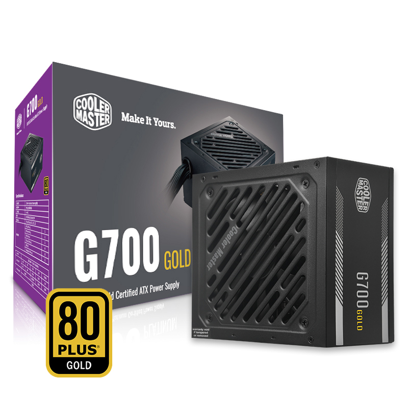 酷冷至尊（CoolerMaster）额定700W G700游戏电源（金牌/40ºC无损输出/降噪风扇/电脑组件/质保五年）