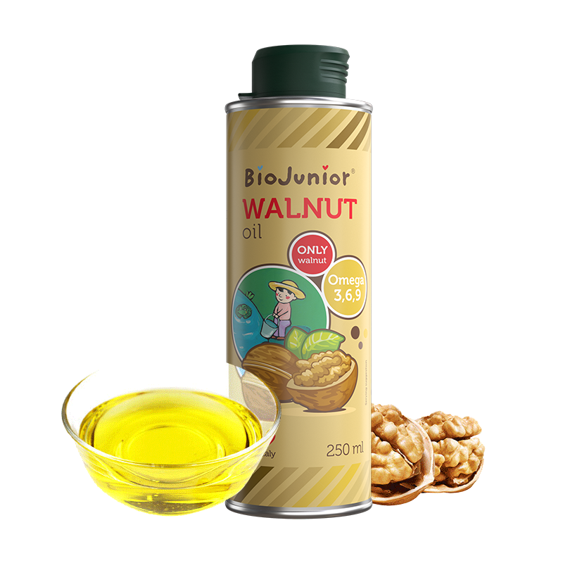 碧欧奇 (Biojunior) 意大利进口 宝宝零食品搭配食用油 儿童营养用油 低温冷榨 核桃油 250ml