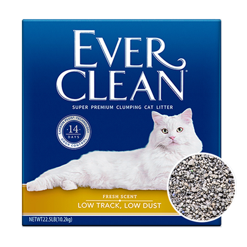 铂钻猫砂进口金标22.5磅 EverClean低尘健康砂10.2kg 膨润土猫砂 金标