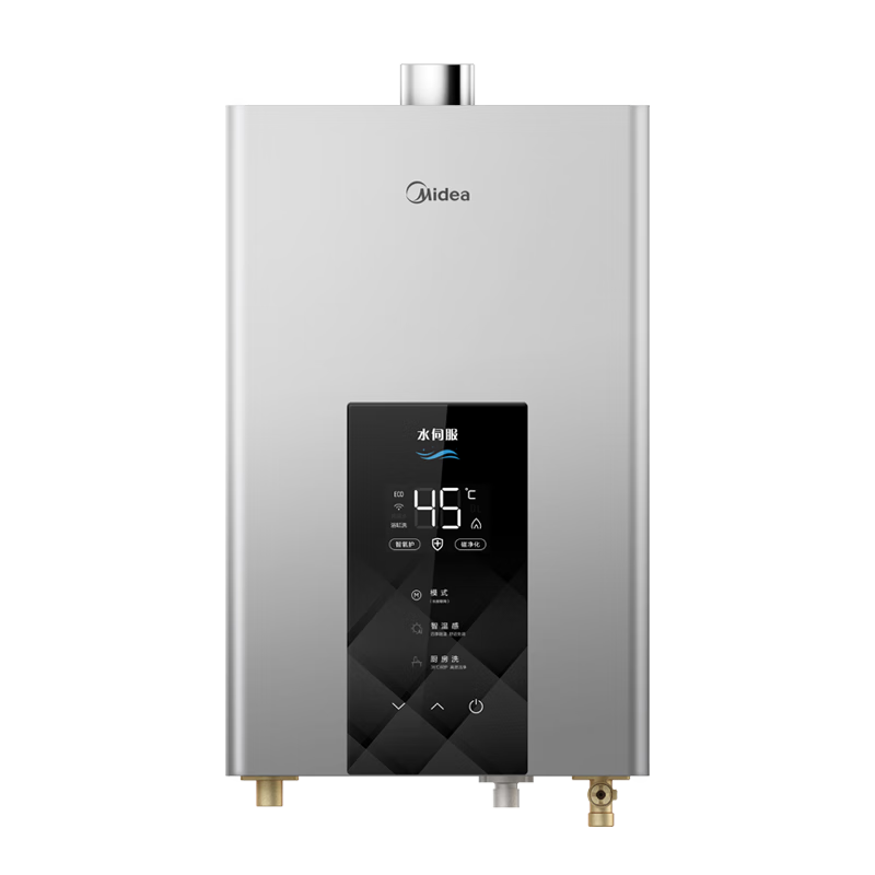 美的（Midea）16升燃气热水器天然气水伺服智控增压恒温ECO节能磁净化健康洗JSQ30-MK6