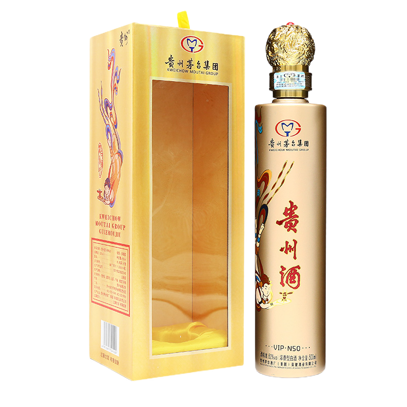 茅台集团贵州酒 VIP.N50帝王金52度500ml单瓶浓香型白酒 送礼宴请 贵州茅台酒厂（集团）保健酒业有限公司 