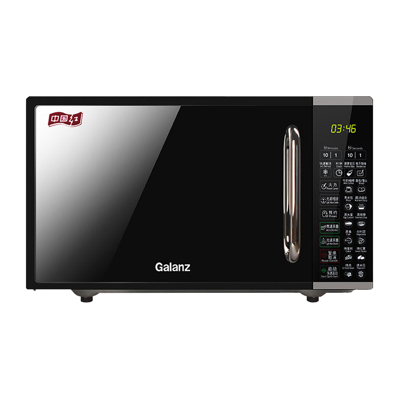 格兰仕（Galanz） 微波炉家用小型光波炉微烤箱一体机 20升家用平板智能预约解冻 DG(B0) 黑色
