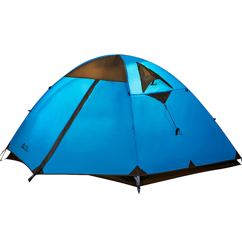 牧高笛（MOBIGARDEN） 帐篷 户外徒步露营防风防暴雨大空间双层三季铝杆帐篷冷山 三人/蓝色