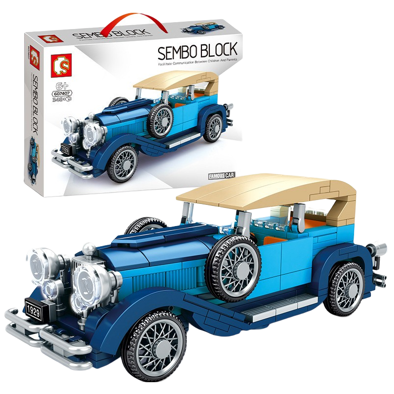 森宝607400-607407经典老爷车复古汽车拼装积木玩具 607407