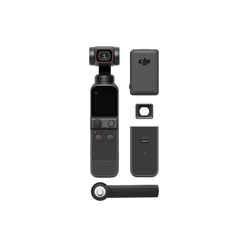 大疆 DJI Pocket 2 全能套装灵眸云台vlog全景相机 小型户外数码摄像机便携式高清防抖运动相机 大疆口袋相机